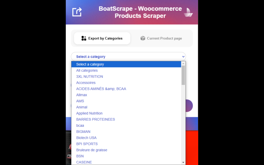 Woocommerce scraper